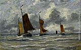 Ships at Full Sea by Hendrik Willem Mesdag